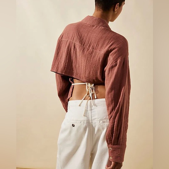 NWOT Free People Morrison Shirt - Picture 2 of 3